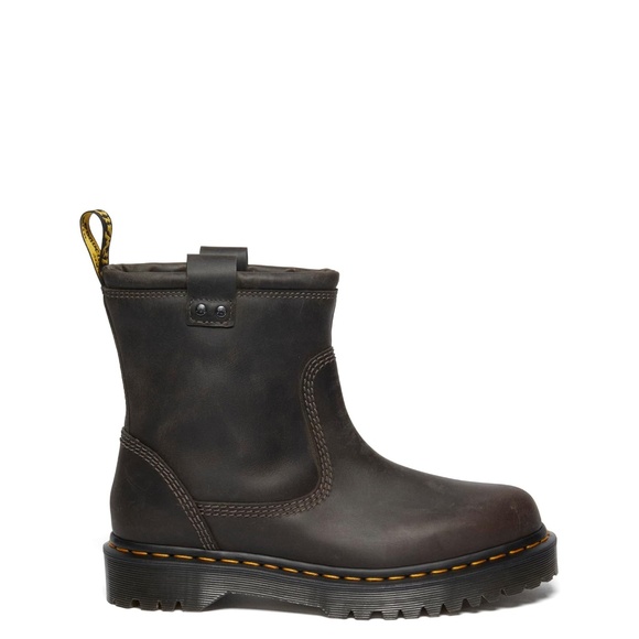 NWT Dr. Martens Anistone Lo Women's Size 10 Charcoal Gray Leather Boots - Picture 1 of 4